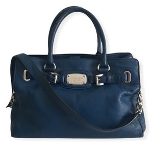 MICHAEL KORS Navy Leather Bag